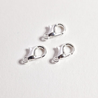 Låser, sølvfarget, 12mm, 5pk