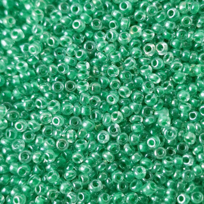 Seed beads, sjøgrønn,  3mm